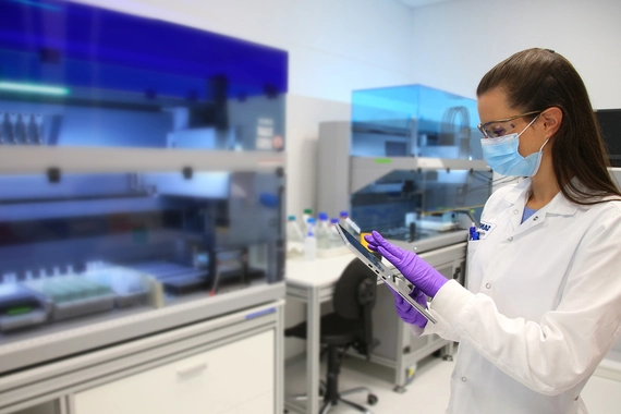 Novartis in Slovenia. Scientist in laboratory